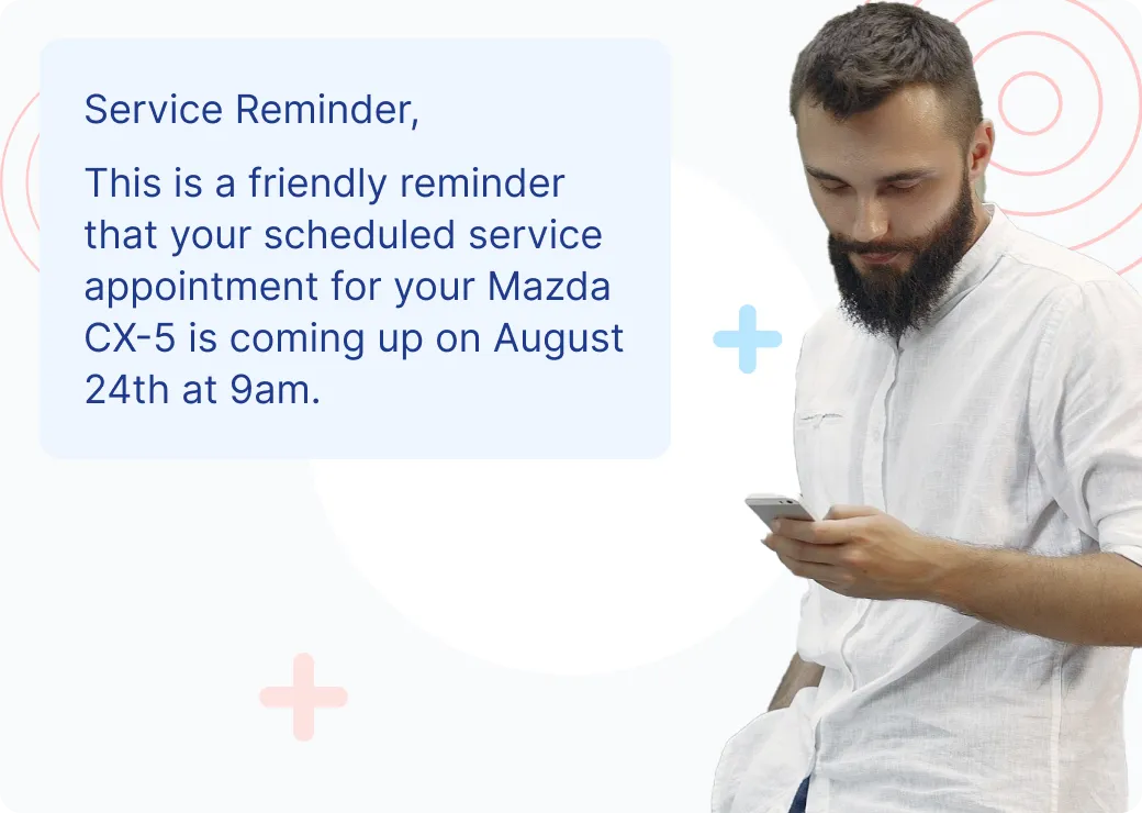 Service retention text campaigns