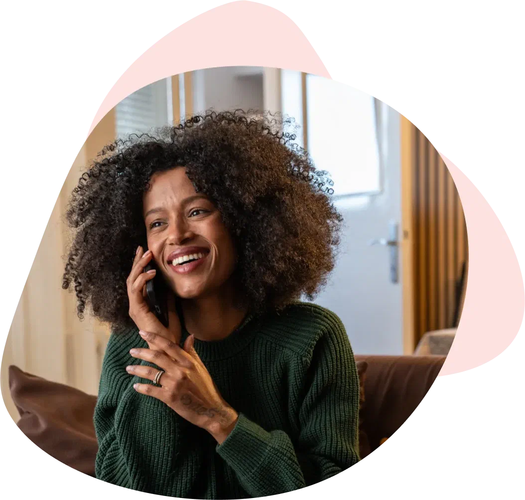 A direct seller recording a voicemail for a customer